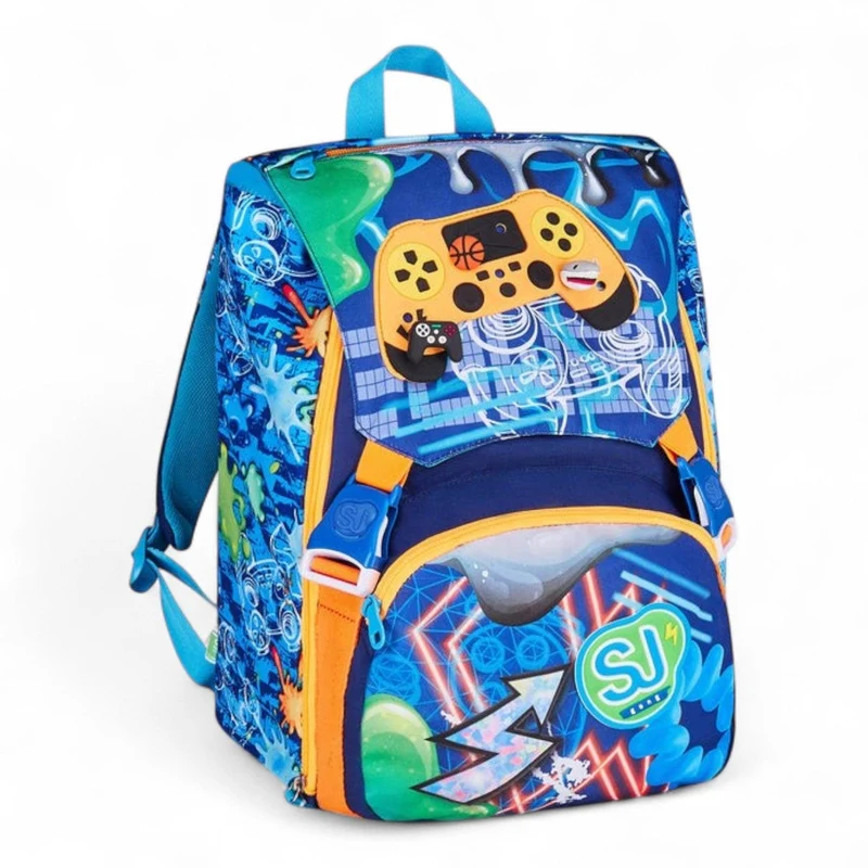 Zaino scuola Seven SJ Big estensibile Joyful Pins Boy