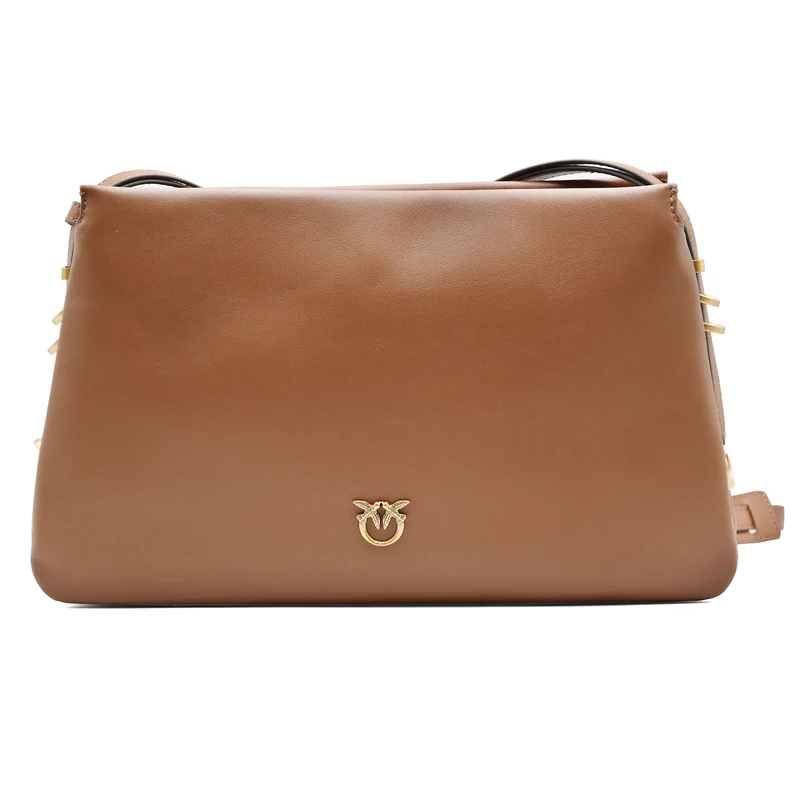Borsa Pinko Donna Triplet Vera Pelle Marrone Colore Di Tendenza