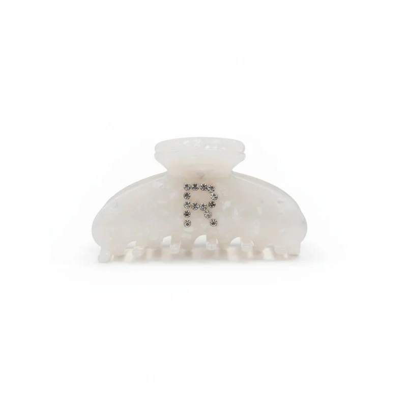 Pinza con lettera in strass scintillanti - Var 6
