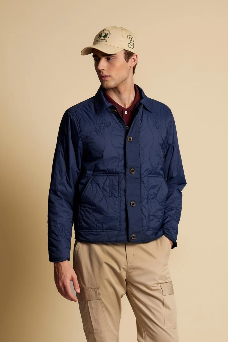 Herren-gesteppte Overshirt aus Nylon – Chad