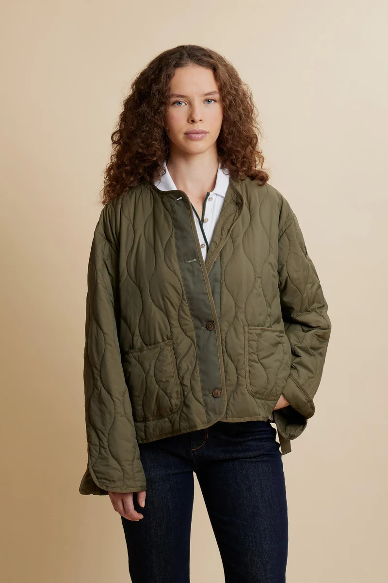 Damen-gesteppte Nylonjacke – Carolina