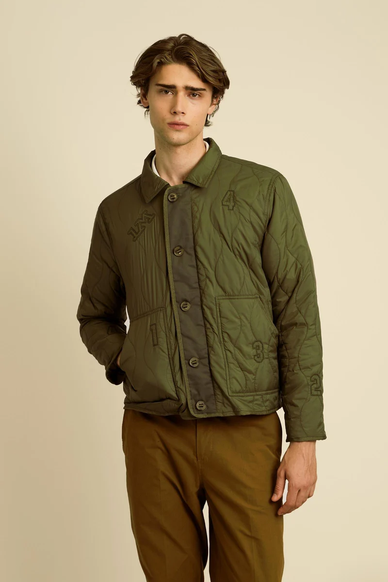 Herren-gesteppte Overshirt aus Nylon – Chad