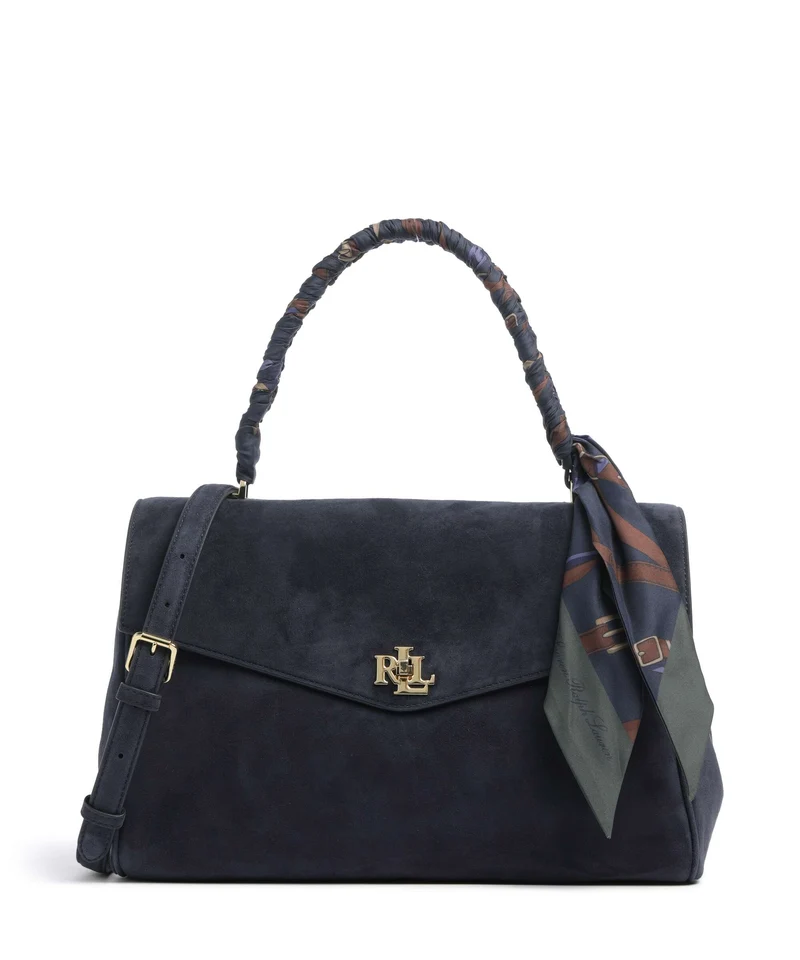 Lauren Ralph Lauren Farrah Medium Borsa a mano lauren navy/urban bltng/navy multi