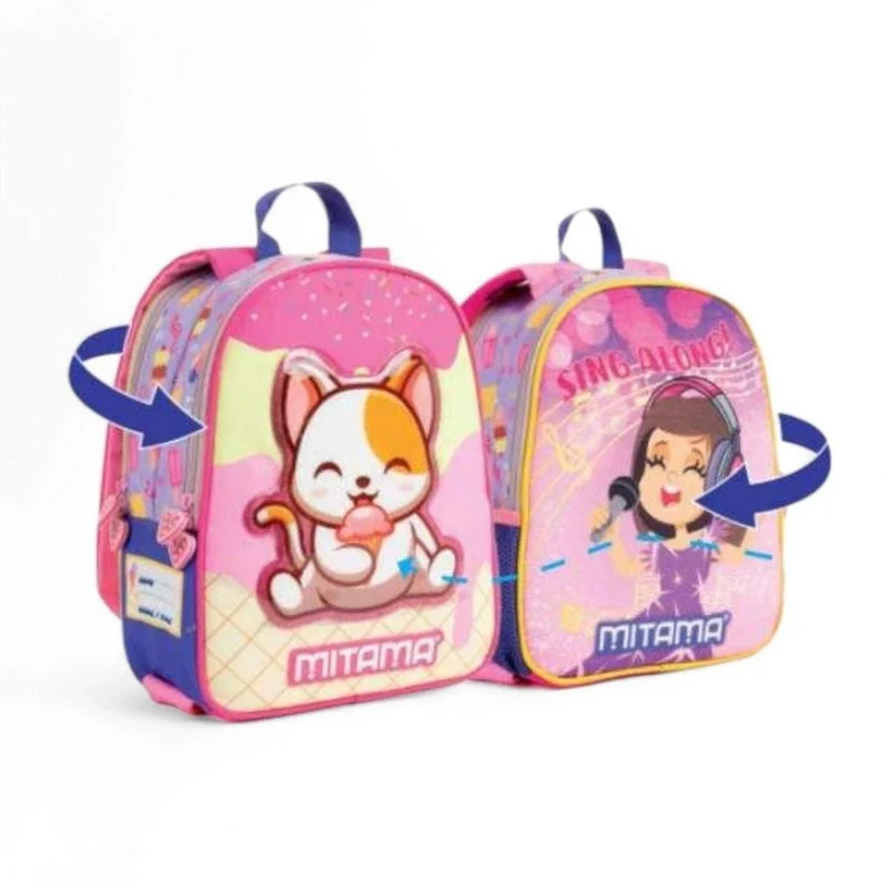 Zaino Asilo Mitama Spinny Girl – Double Face, Puffy & Glitter.