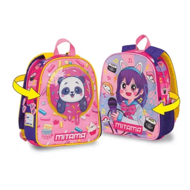 Zainetto Spinny Asilo Reversibile – Colori e Fantasia Doppia