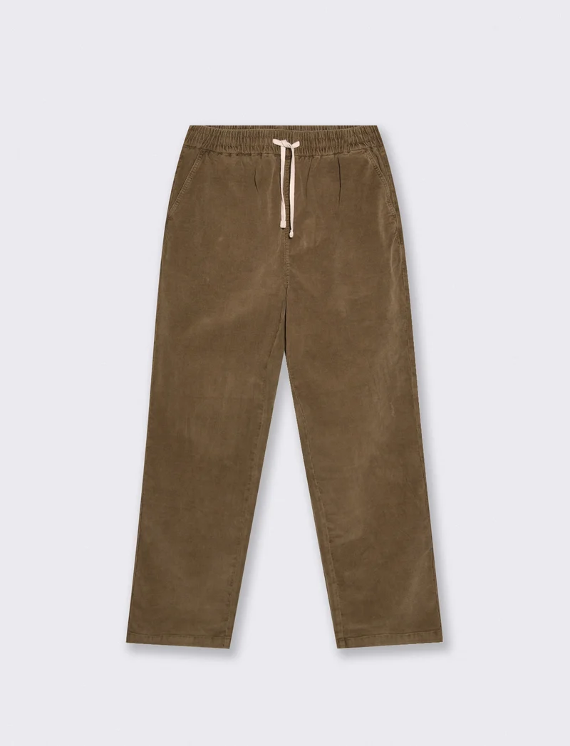 Pantaloni Jogger Velluto Waffle Baggy - Verde kaki