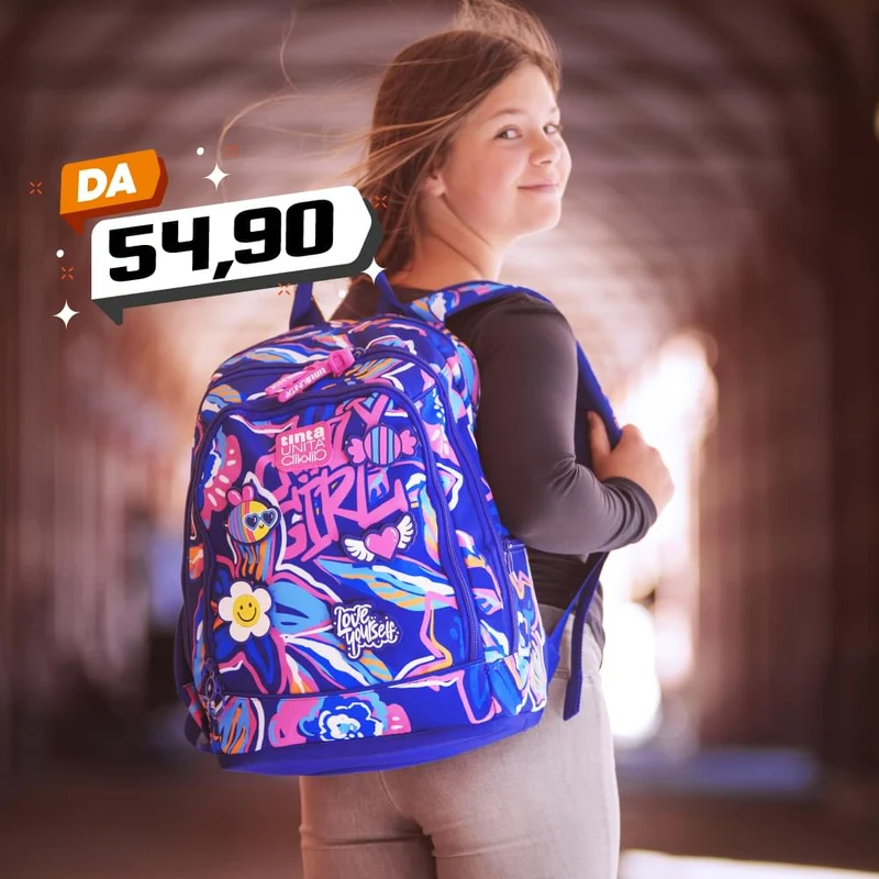 Zaino Tinta Unita Dream Cross Crazy Girl 28 L