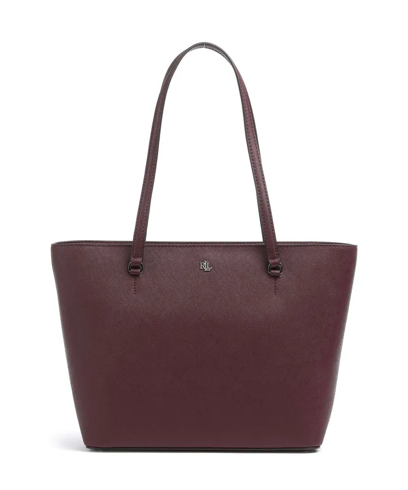 Lauren Ralph Lauren Karly Medium Borsa shopper dark garnet