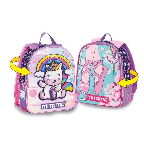 Zainetto Spinny Asilo Reversibile – Colori e Fantasia Doppia