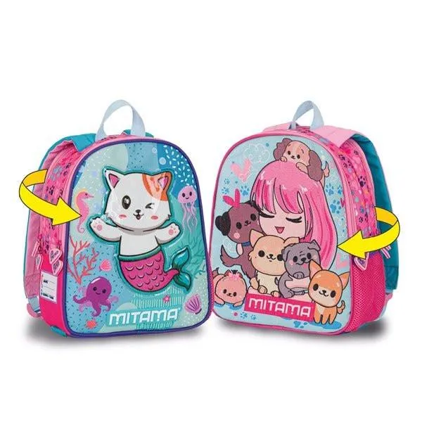 Zainetto Spinny Asilo Reversibile – Colori e Fantasia Doppia