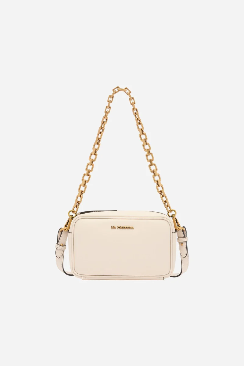 Clutch aus Kalbsleder mit Metallkette – Camera Case Small