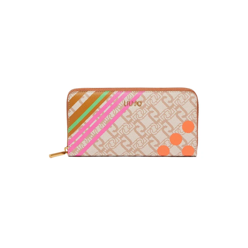 Portafoglio Donna con stampe a contrasto