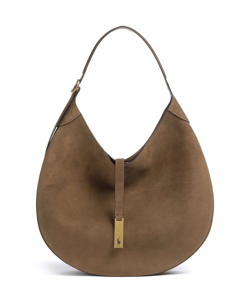 Polo Ralph Lauren ID Collection Medium Borsa hobo gingerbread