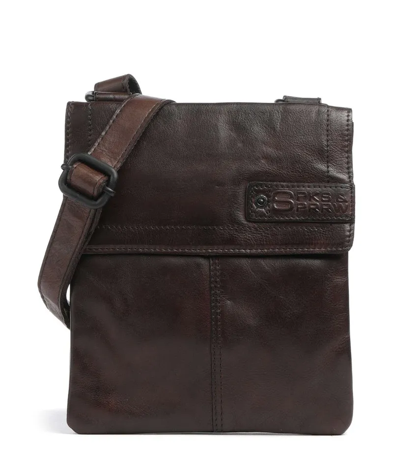 Spikes & Sparrow Apache Jake Borsa a tracolla dark brown