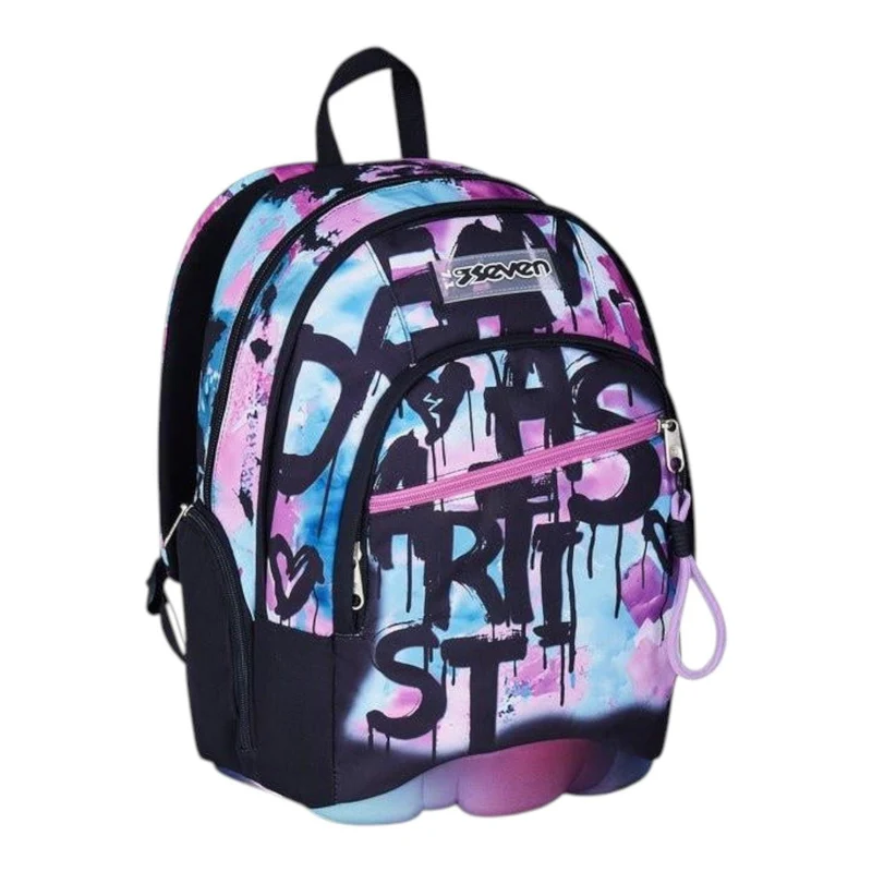 Zaino Seven Dual Quick Graffiti Girl 31L con Fondo 3D e Porta PC