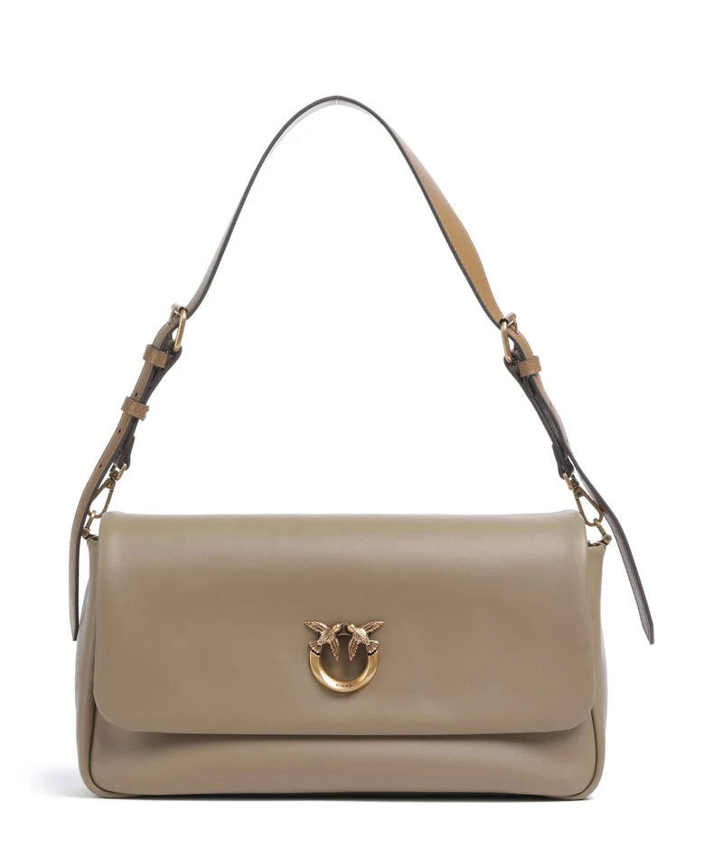 Pinko Click Soft Horizontal Borsa a spalla marrone/caramella/antique gold
