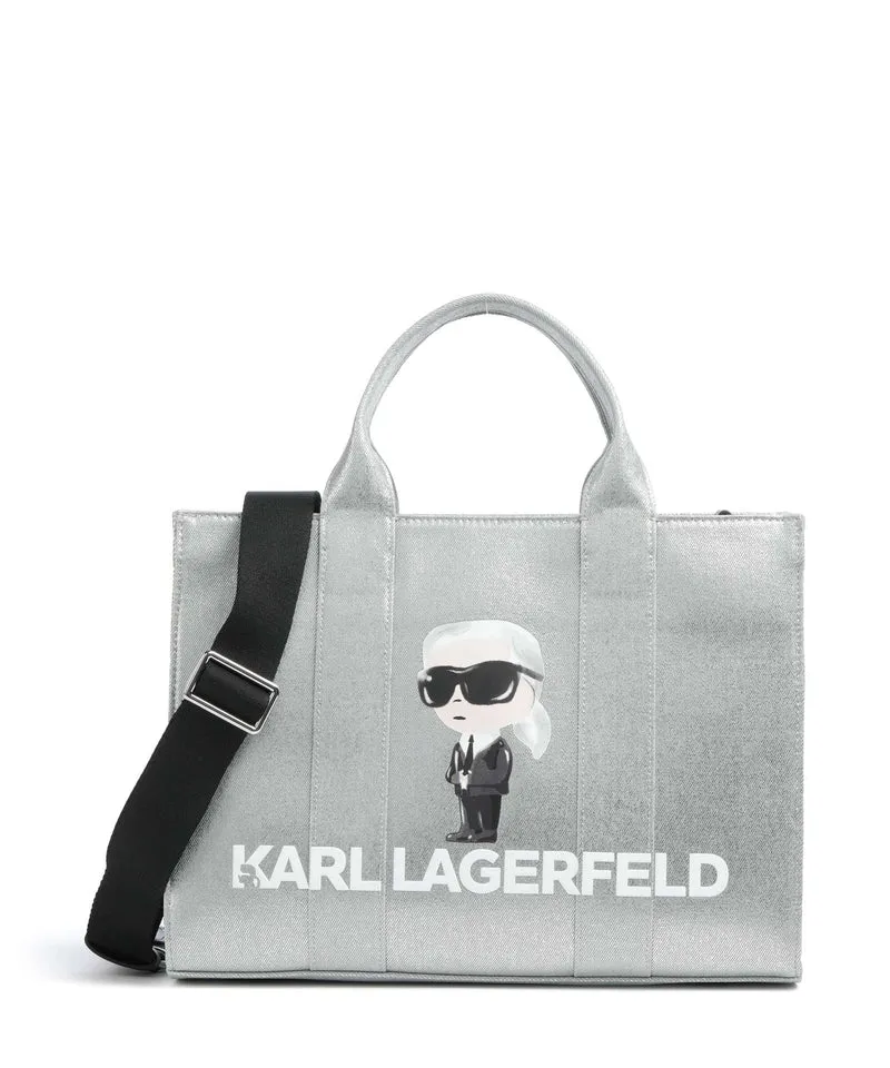 Karl Lagerfeld Ikon Karl Borsa a mano silver