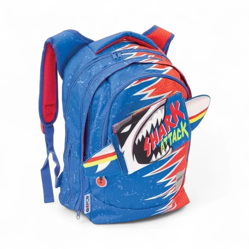 Zaino Scuola Estensibile GoPop Shark Attack 3 Scomparti