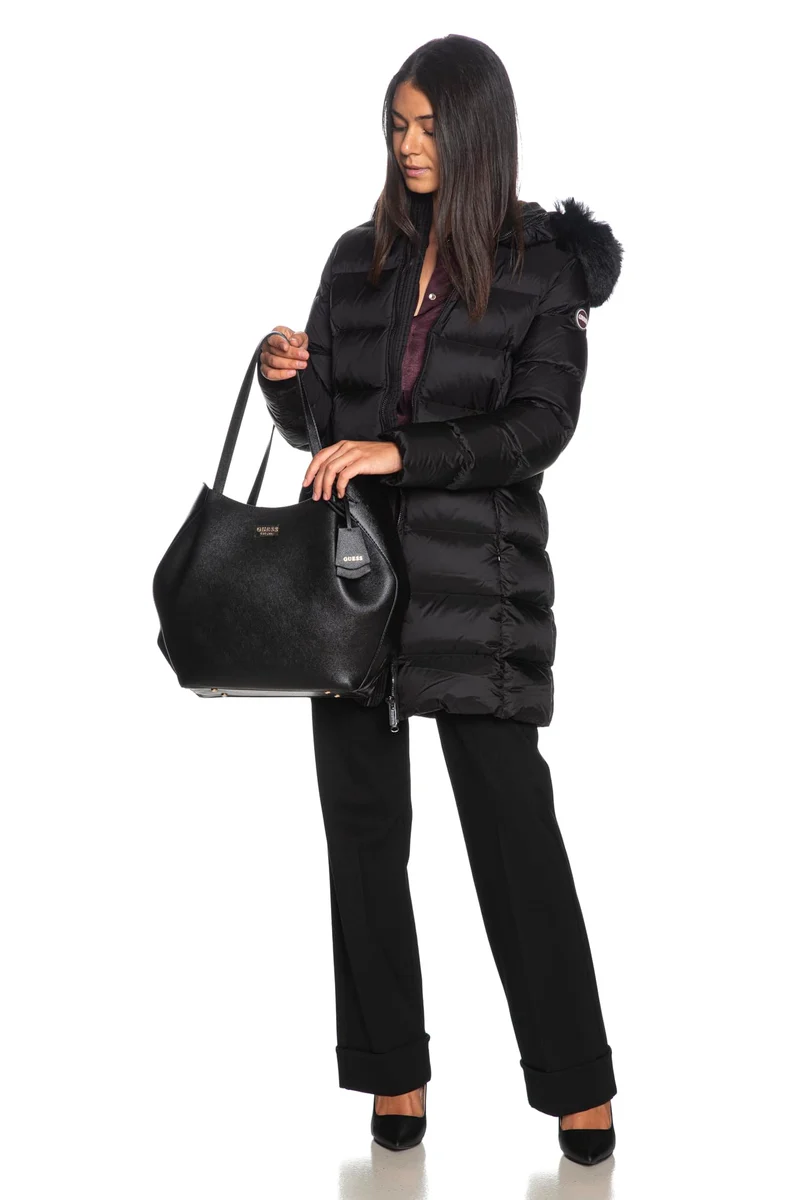 Borsa Guess Amorette 2 In 1 Cnv Tt Da Donna Nera In Poliuretano