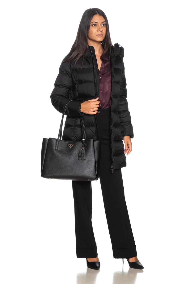 Borsa Guess Noelle Ii Tt Da Donna Nera In Poliuretano