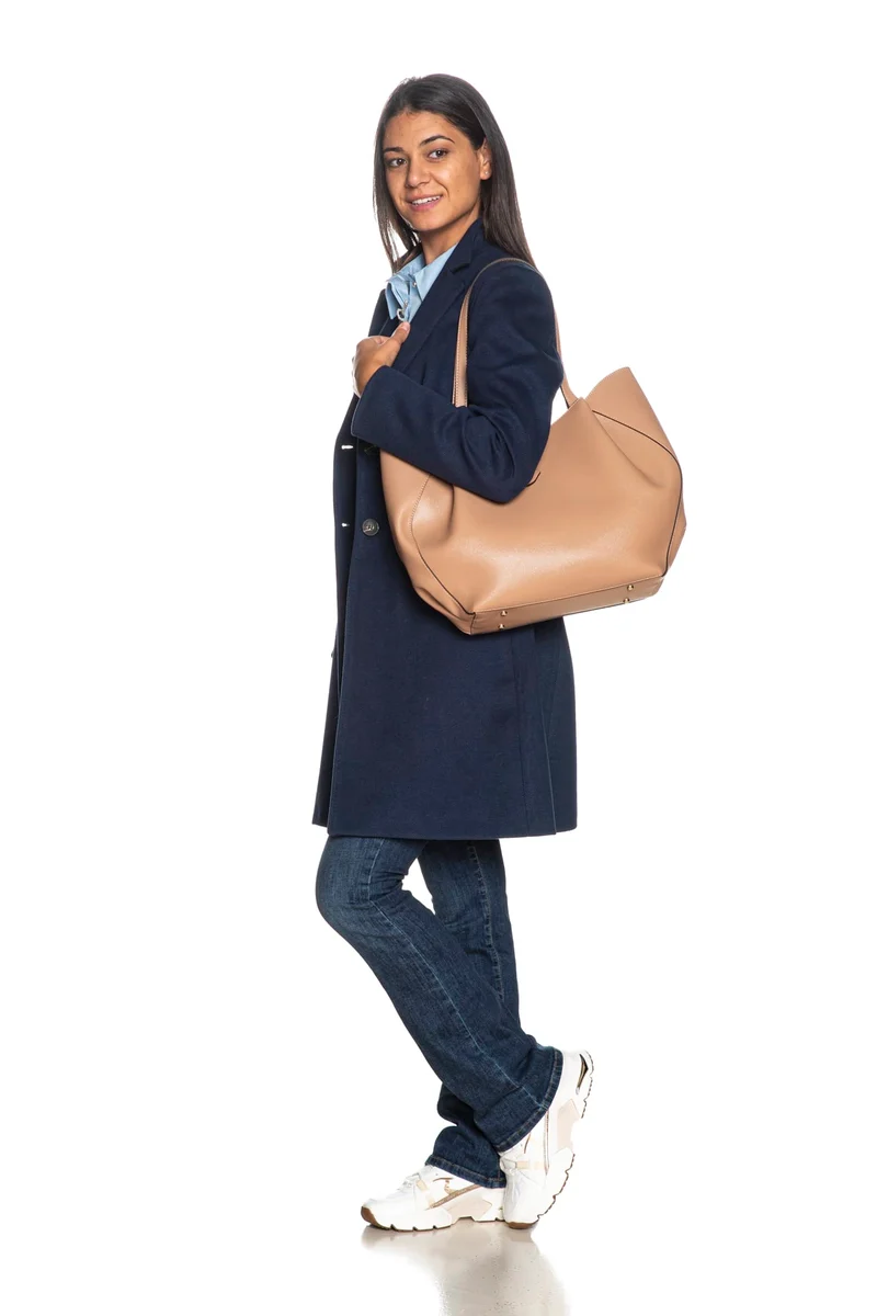 Borsa Guess Amorette 2 In 1 Cnv Tt Da Donna Camel In Poliuretano