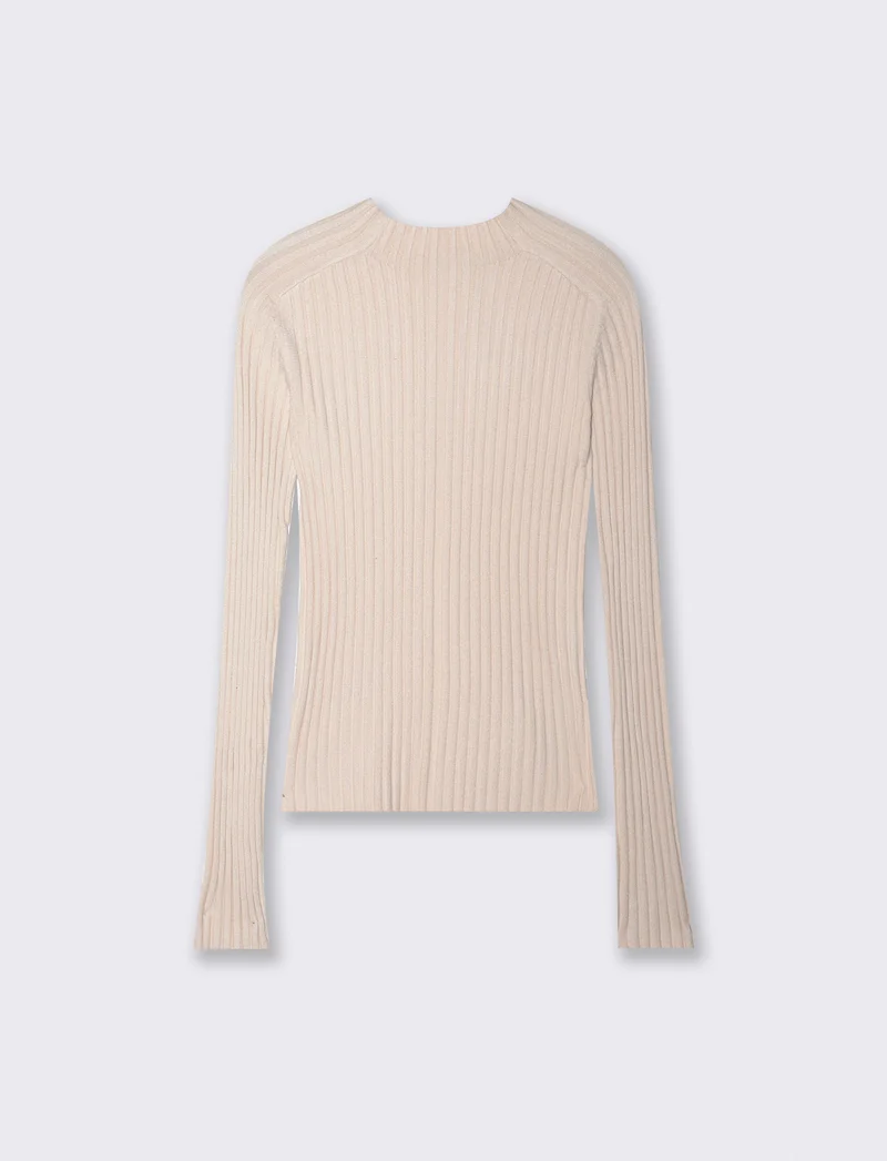 Maglia a manica lunga versatile e comoda - Avorio
