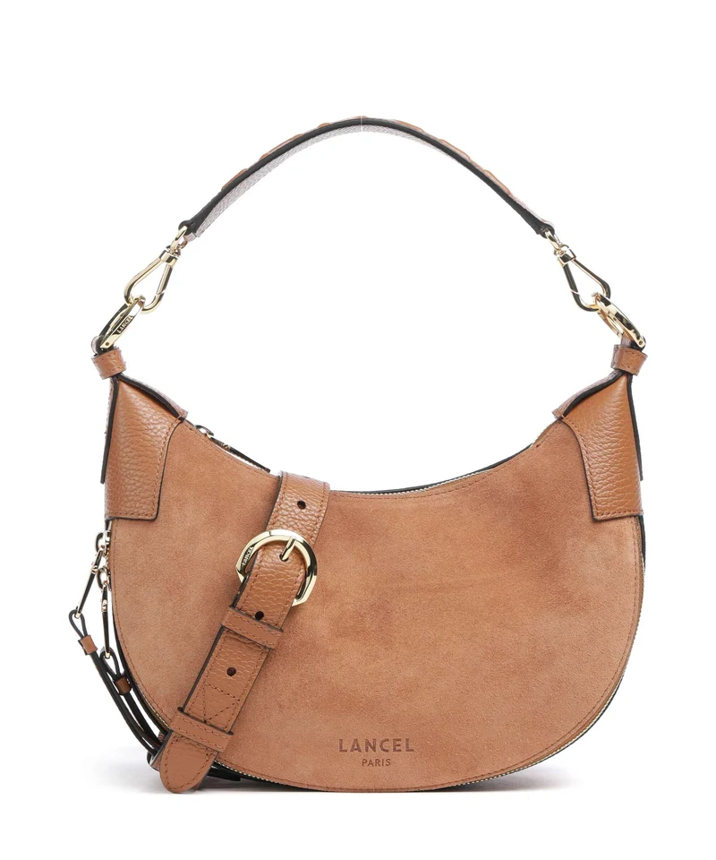 Lancel Origami S Borsa hobo camel