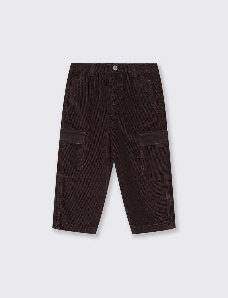 Pantaloni in felpa a fantasia trendy - Marrone cioccolato