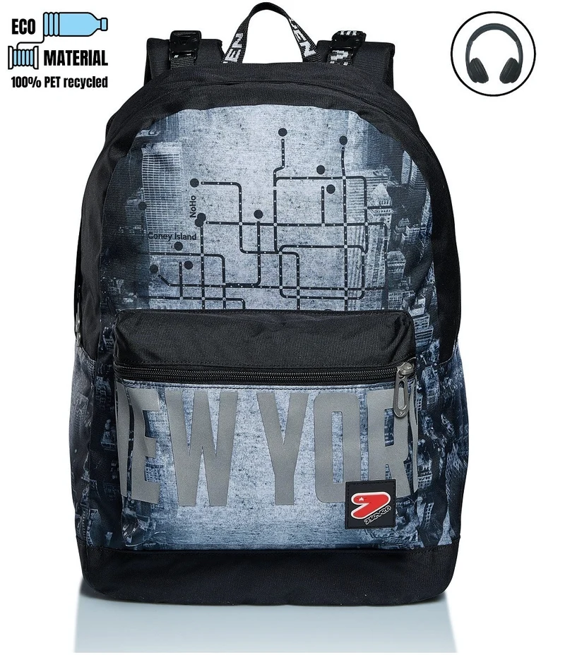 ZAINO Seven® REVERSIBILE CON CUFFIE - THE DOUBLE IN TOWN