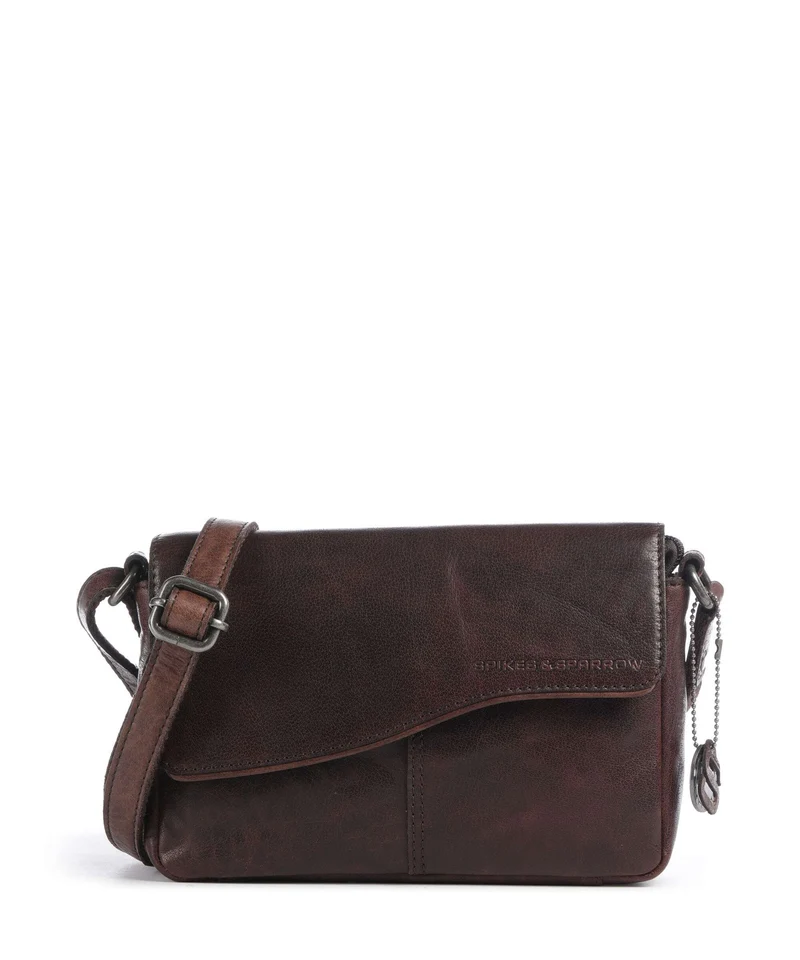 Spikes & Sparrow Bronco Robine Borsa a tracolla dark brown