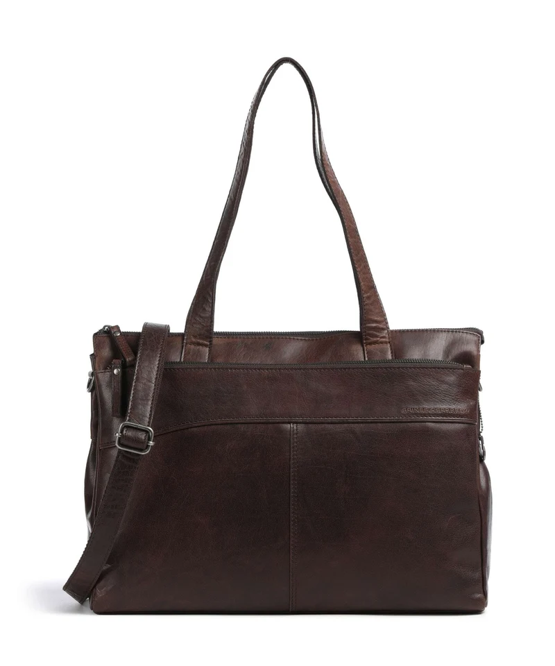 Spikes & Sparrow Bronco Yasmijn Borsa shopper dark brown