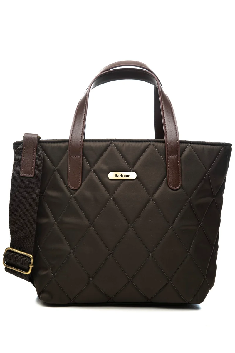 Borsa Barbour Mini Quilted Tt Da Donna Verde Torba In Tessuto
