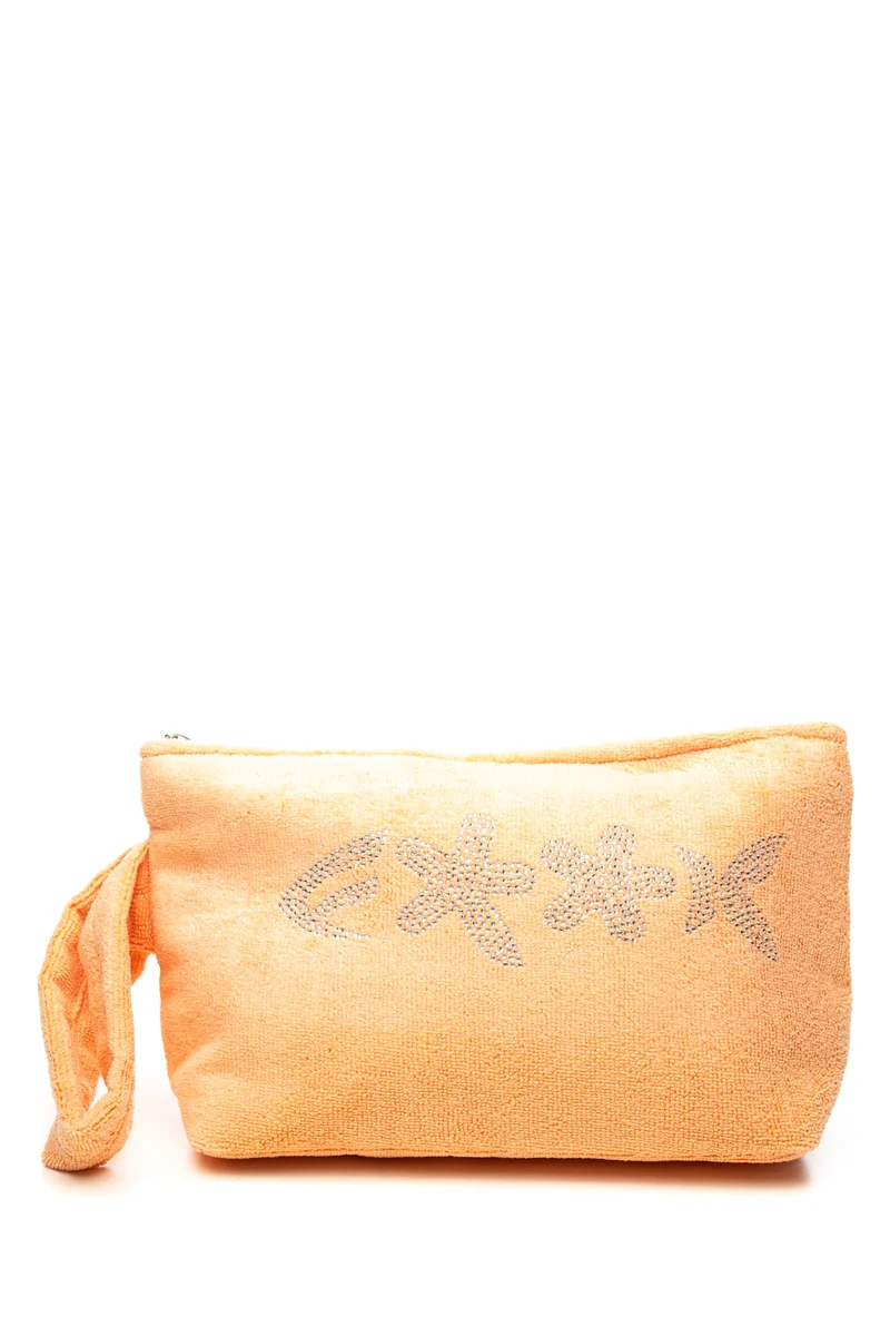 Pochette Da Mare Effek Maxi Sponge Da Donna Salmone In Spugna