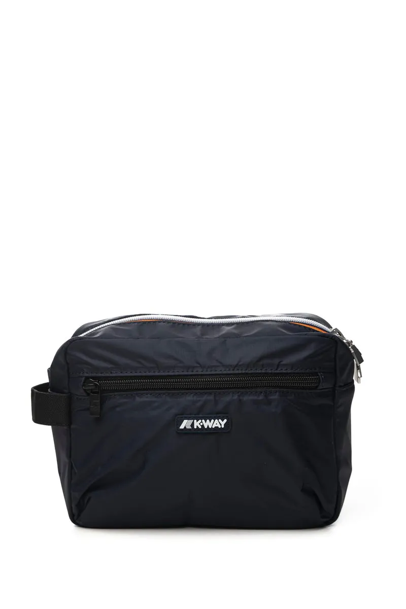 Pochette Beauty Case K-Way Demu Unisex Blu Navy In Nylon