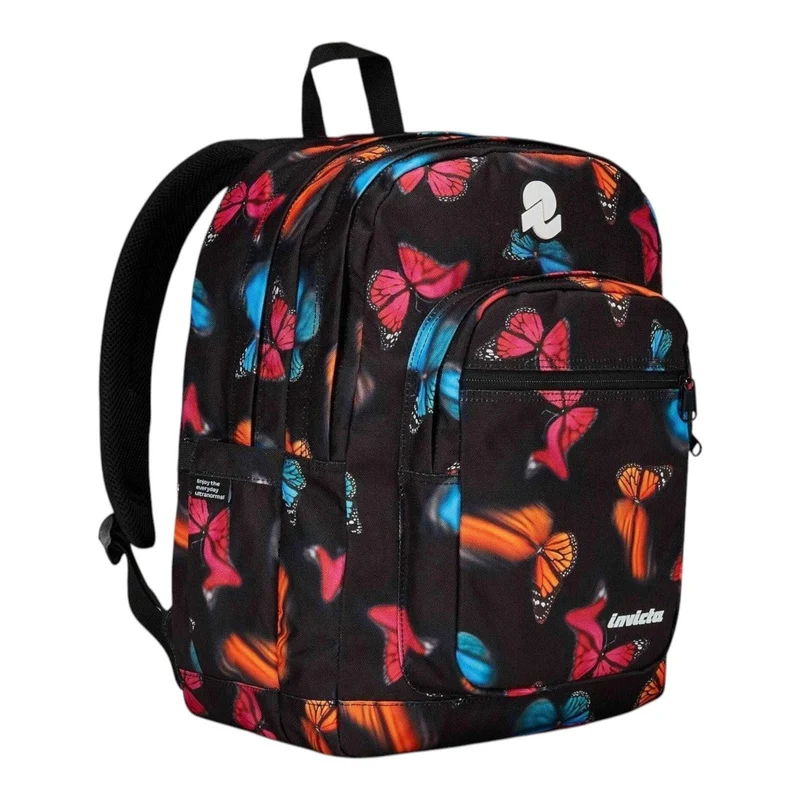 Zaino Invicta Jelek Fantasy - 34 Litri Design Farfalle