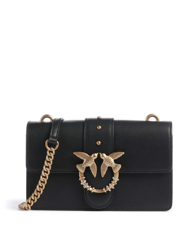 Pinko Love One Mini New Buckle Borsa a tracolla nero/antique gold