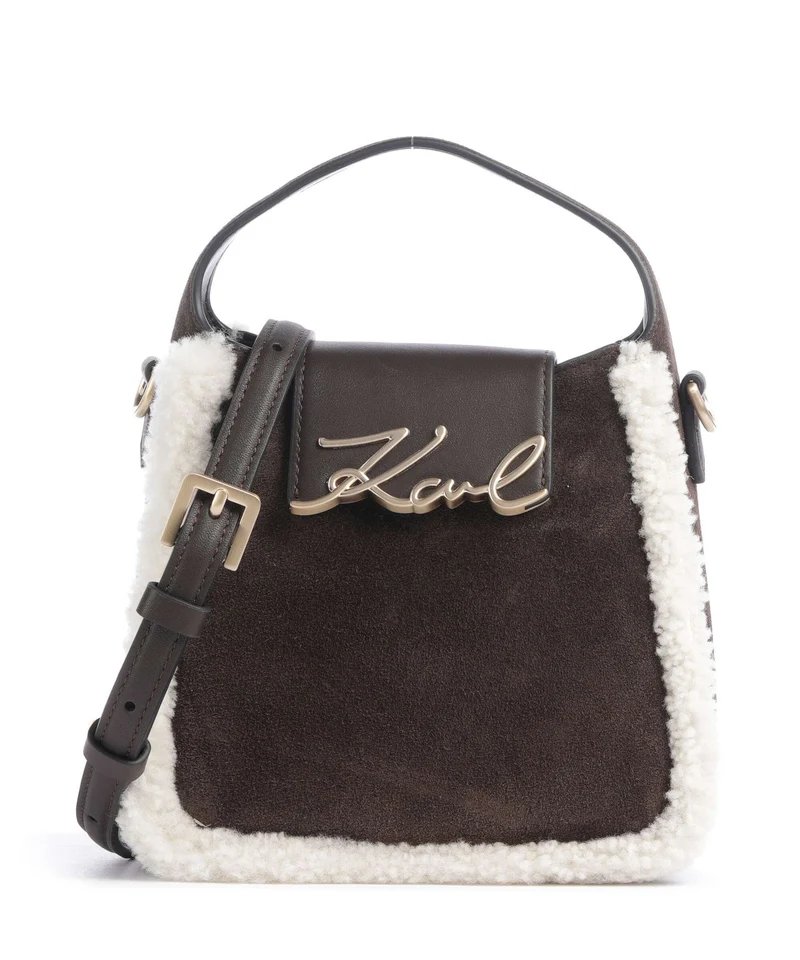 Karl Lagerfeld K/Signature Small Borsa a tracolla tobacco
