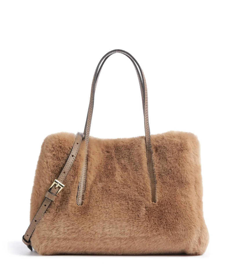 Abro Eco Fur Noelle Borsa a mano cappuccino