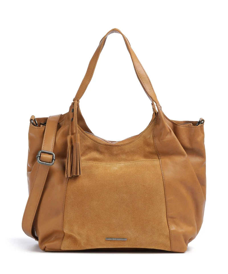 Spikes & Sparrow Suede Mix Ryana Borsa shopper tan