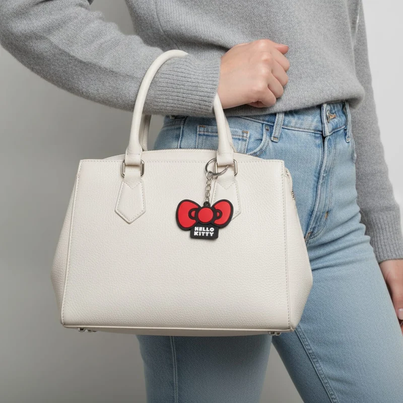 Portachiavi Hello Kitty gommato per bambina - Rosso
