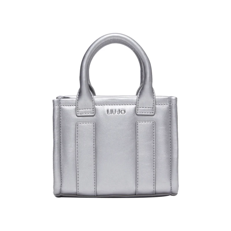 Borsa Donna con tracolla logata Grigia