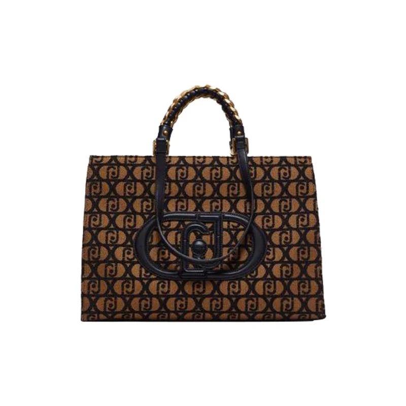 Borsa Donna in tessuto jacquard marrone