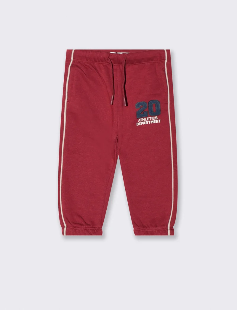 Pantaloni jogger con dettagli - Bordeaux