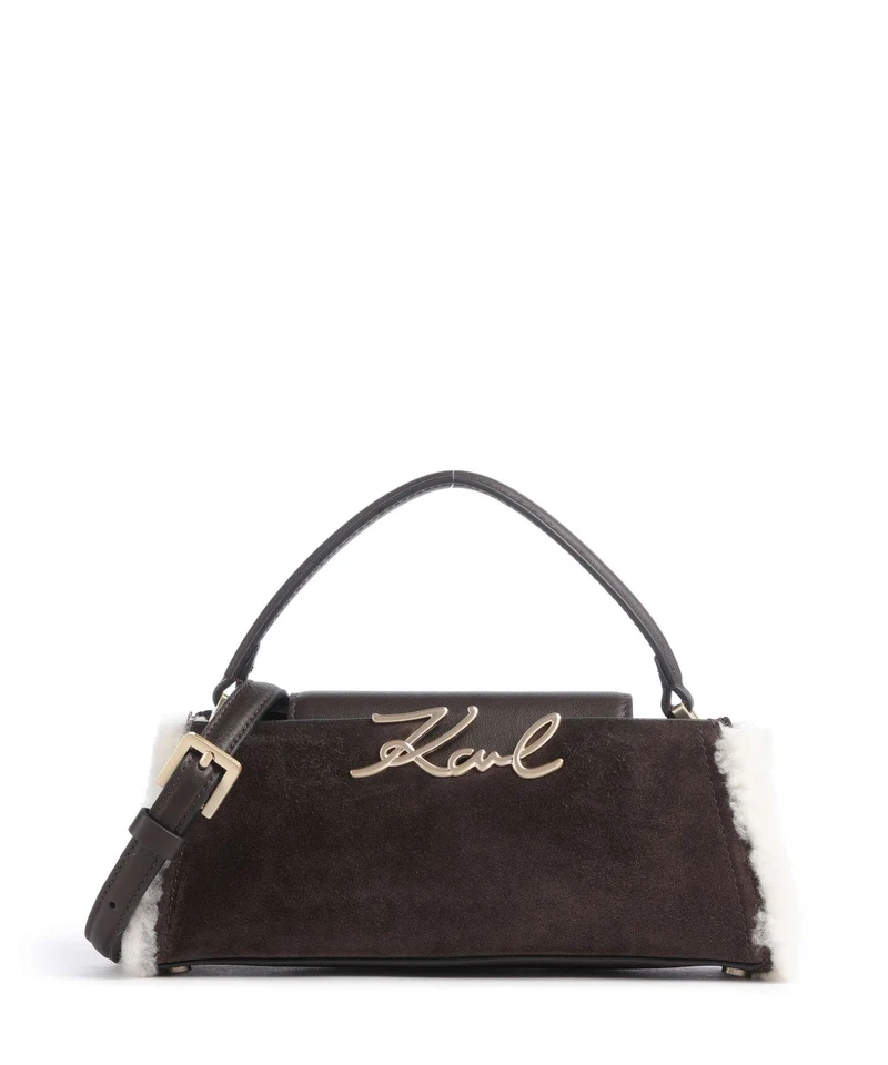 Karl Lagerfeld K/Signature Mini Borsa a tracolla tobacco