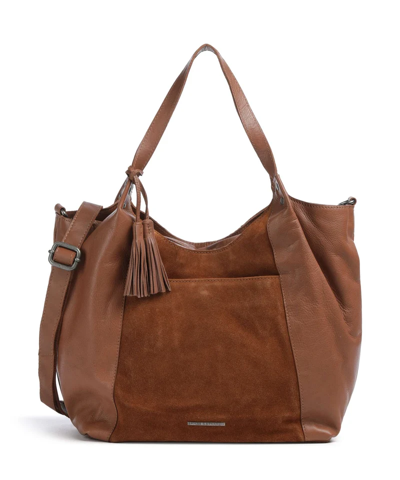 Spikes & Sparrow Suede Mix Ryana Borsa shopper mocca