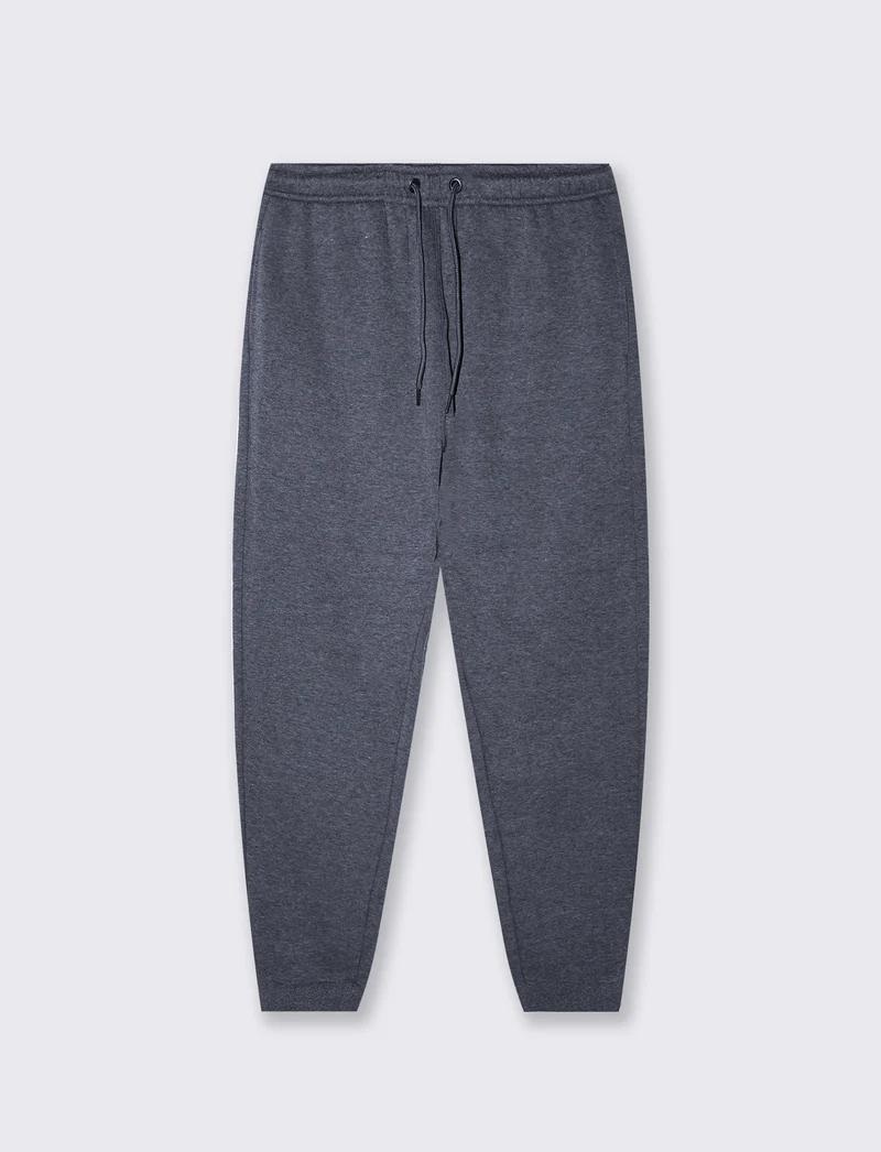 Pantaloni in felpa melange regular fit - Blu
