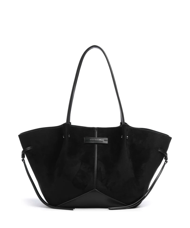 Karl Lagerfeld K/Pierced Medium Borsa shopper black gunmetal