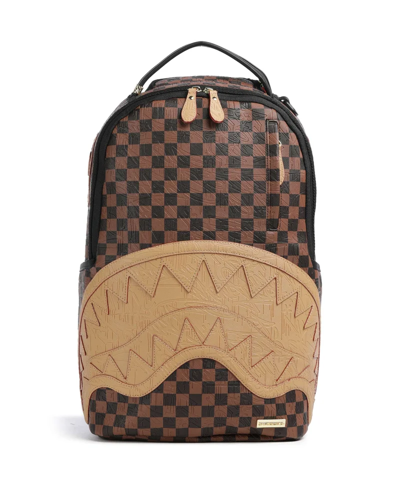 Sprayground Embossed Check Brown Zaino multicolour