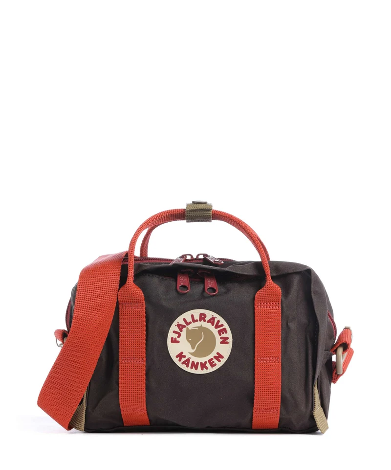Fjällräven Kånken One Size Borsa a tracolla black oak/rowan red