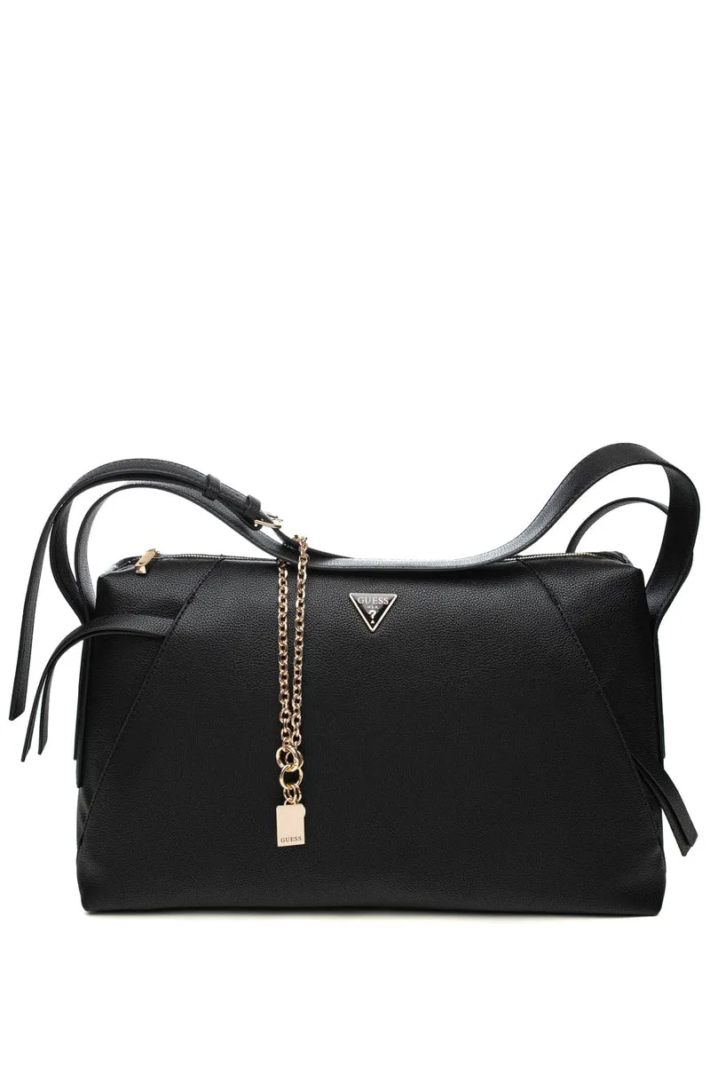 Borsa Guess Devon Sh L Da Donna Nera In Poliuretano